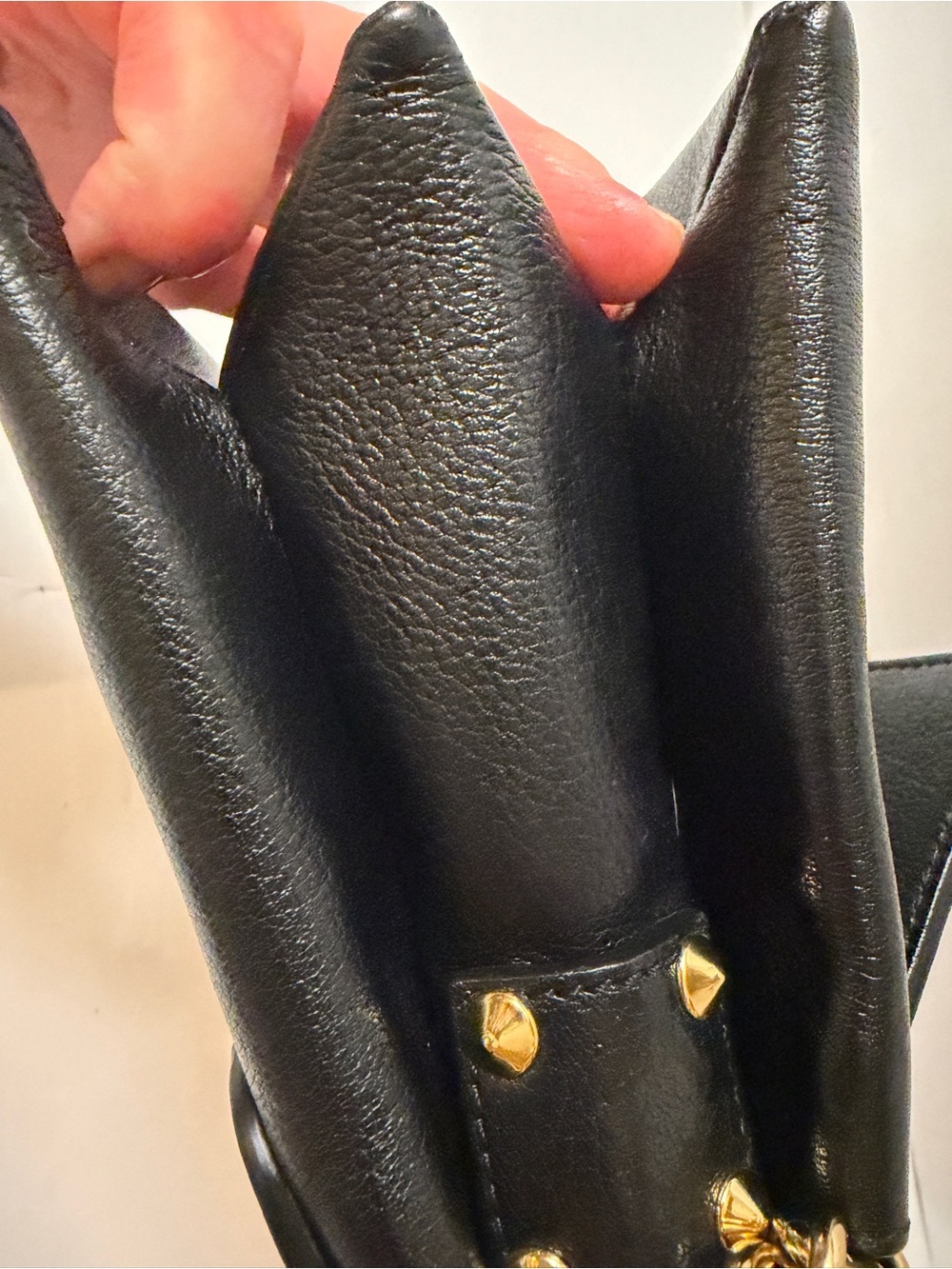 Authentic Black Leather Alexander McQueen Twin Chain Crossbody - Picture 7 of 15